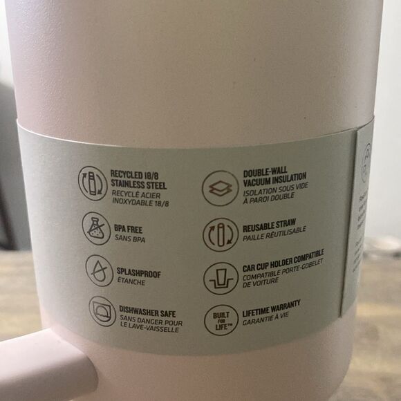 NWT- STANLEY- Quencher H2.0 tumbler- Rose Quartz- 40oz - Picture 5 of 8